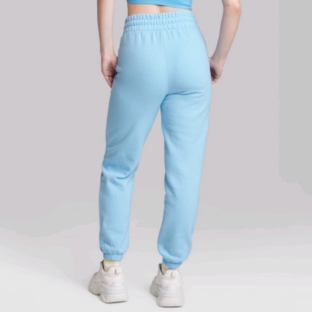 Wild Fable High Rise Tapered Fleece Joggers Sweatpants Light Blue Pockets XS